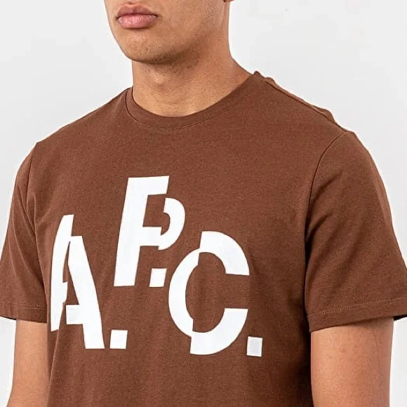 A.P.C. brown logo t-shirt - XL - Picture 2 of 7